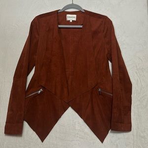 Vigoss Brown Faux Suede Blazer Size Small